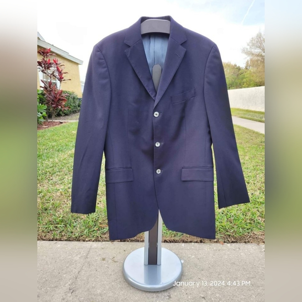 HUGO BOSS 40R Sports Coat Blazer Navy Blue